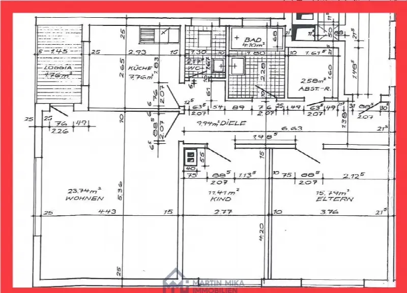 Grundriss - Etagenwohnung in Krefeld